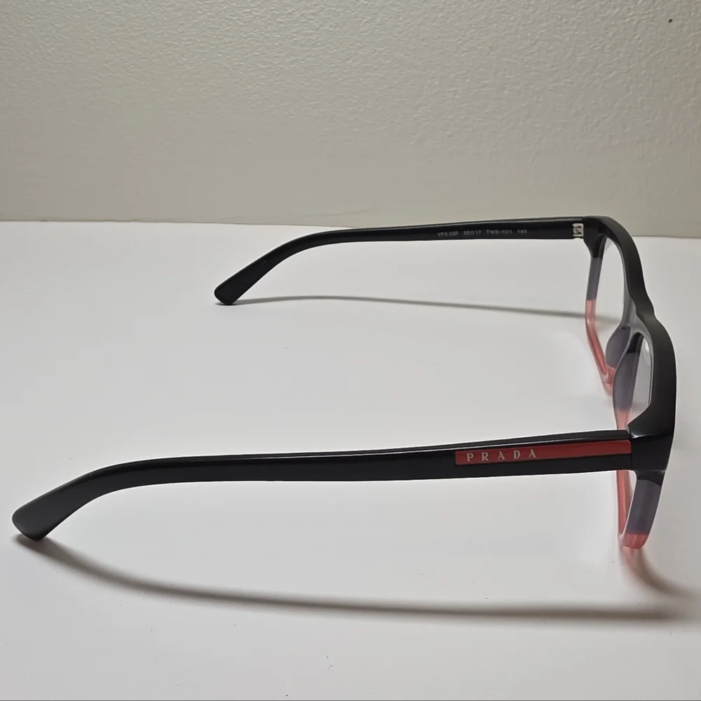 Authentic Prada VPS 05F TWS-101 Black Pink Gradient Eyeglass Frames 55-17-140